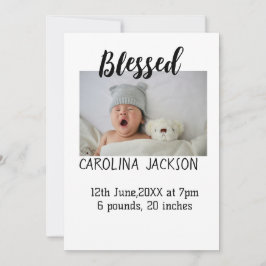 Nyfödda, foto, modernt födelsemeddelande inbjudningar