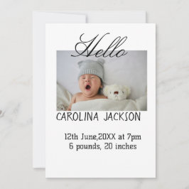 Nyfödda, foto, modernt födelsemeddelande meddelande