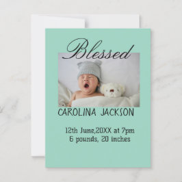 Nyfödda, foto, modernt födelsemeddelande vykort