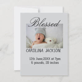 Nyfödda, foto, modernt födelsemeddelande vykort