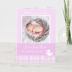 Nyfödda foto-momento-kort - lillac-kontroll kort