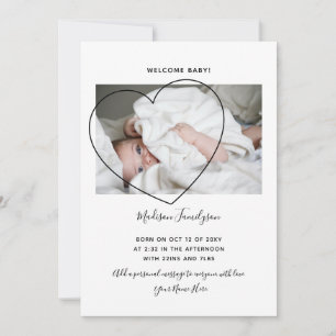 Nyfödda foton Birth Notice of Meddelande