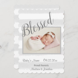 Nyfödda fotoskriptet Grått Rand Meddelande