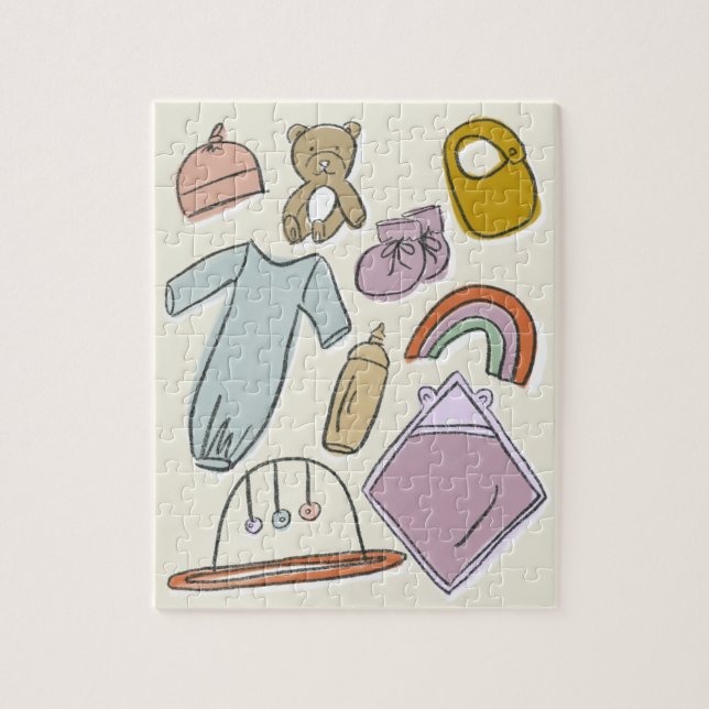 Nyfödda illustrationer pussel (Vertikal)