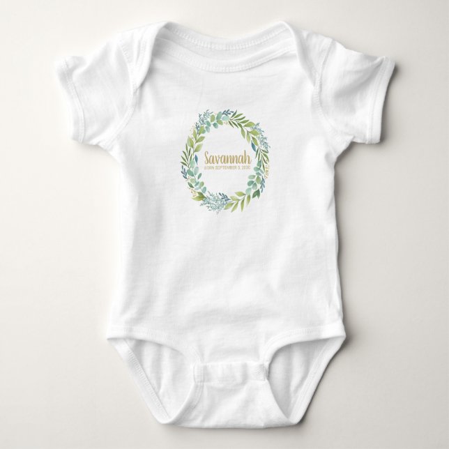 Nyfödda spädbarn Baby Eucalyptus Utandning T Shirt (Framsida)