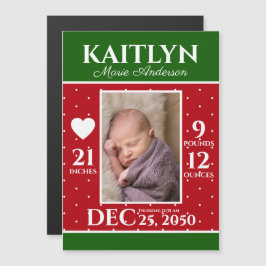 Nyfödda stater i modern julafton magnetisk inbjudningskort