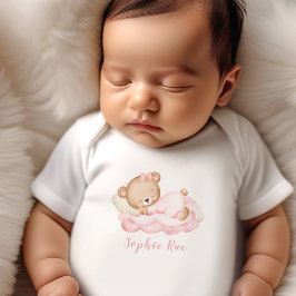 Nyfött Flicka Namn Rosa Bear T Shirt