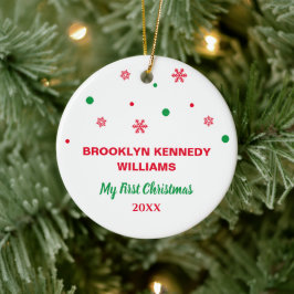 Nyfött Foto av första julklappen Nyfödd bebis Anpa Julgransprydnad Keramik