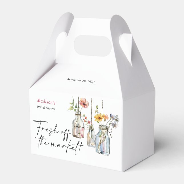 Nyfrån Marknaden Blomsterkruka Bröllopsdusch Presentaskar (Framsidan Sidan)