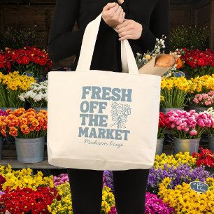 Nyfrån Marknaden Whimsical Blå Bröllopsdusch Jumbo Tygkasse