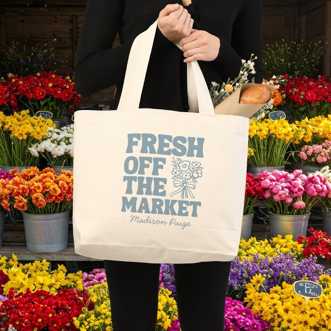Nyfrån Marknaden Whimsical Blå Bröllopsdusch Jumbo Tygkasse (Skapare uppladdad)
