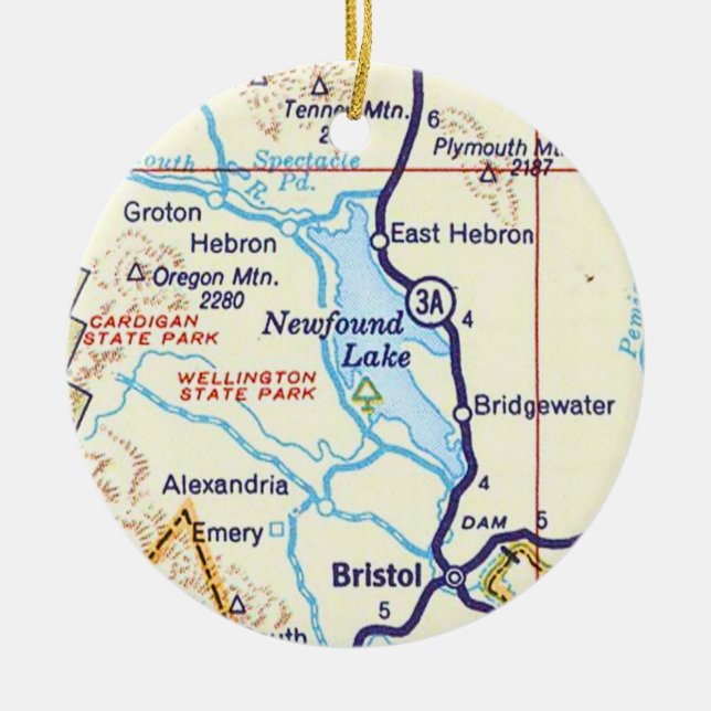 Nyfunnen Sjö, NH Karta, julprydnad Julgransprydnad Keramik (Framsidan)