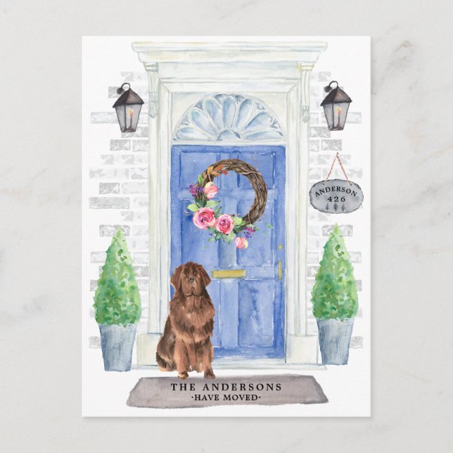 Nyfunnenland rörlig ankomstkortsedel vykort (Framsida)