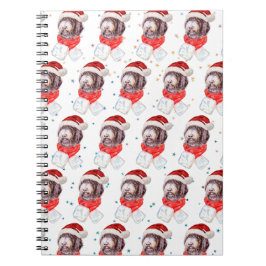 Nyfypoo Hund aveln julstjärnor Anteckningsbok