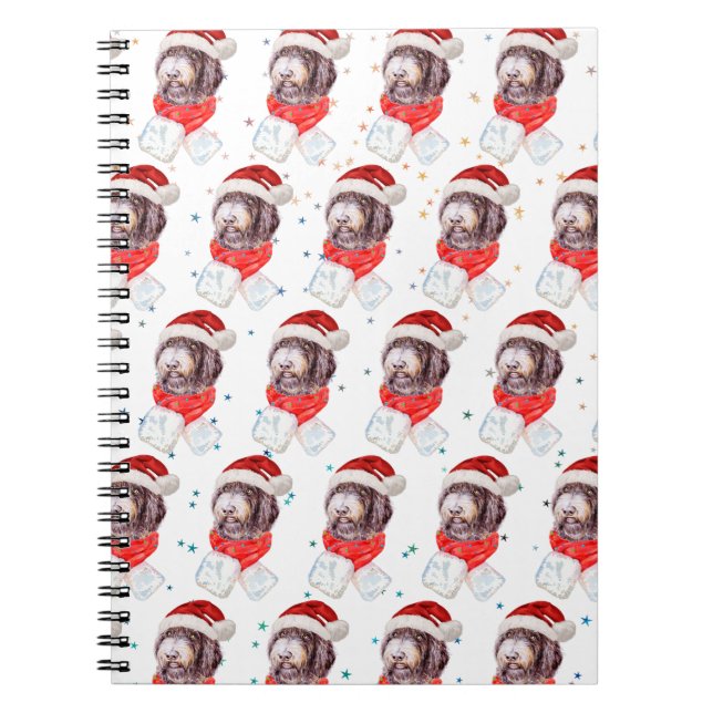 Nyfypoo Hund aveln julstjärnor Anteckningsbok (Framsidan)