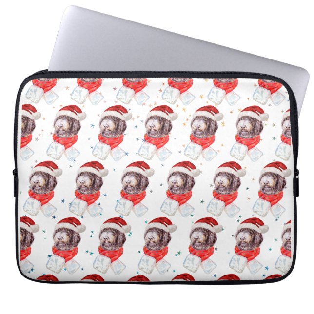 Nyfypoo Hund aveln julstjärnor Laptop Fodral (Framsidan)