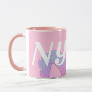 NYGEL Mugg (Rosa och vit)