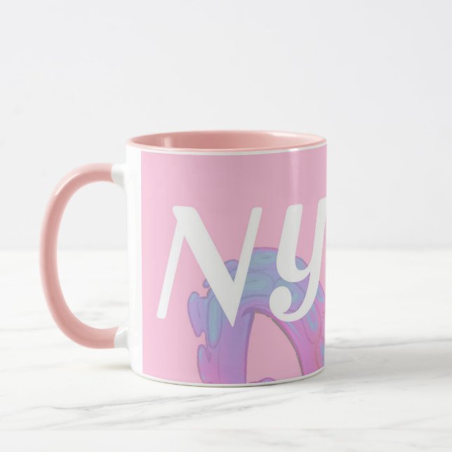 NYGEL Mugg (Rosa och vit) (Vänster)