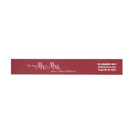 Nygift person att gifta sig julreturetiketter etikettband