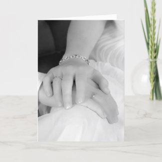 Nygift person räcker II, grattis Kort