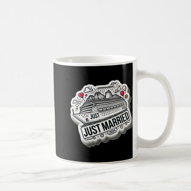 Nygifta 2025 Bröllopsringar Matchande Par Ny Kaffemugg (Höger)