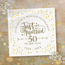Nygifta 50-års bröllopsjubileum