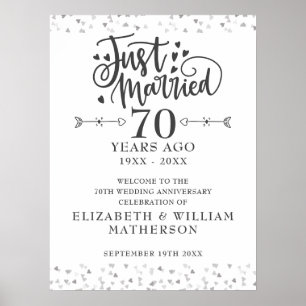 Nygifta 70-årsjubileum Välkomstskylt Poster