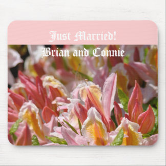 Nygifta! Anpassat Hans Namn & Hennes Namn Blommor Musmatta