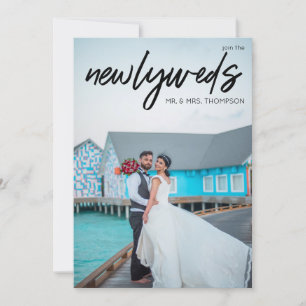 Nygifta B 3 Foto & Typografi Bröllopsmottagning Inbjudningar
