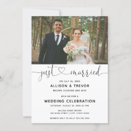 Nygifta Bröllopsannons Mottagning Inbjudningar