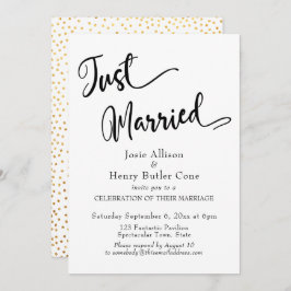 Nygifta Bröllopsfest, Guldkonfetti Inbjudningar
