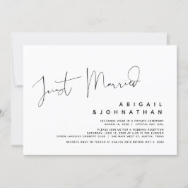 Nygifta, Bröllopsfest Inbjudan för Elopementfirand