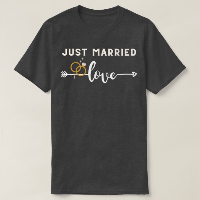Nygifta Bröllopspresent Nygift Brud Och Brudgum T Shirt (Design framsida)
