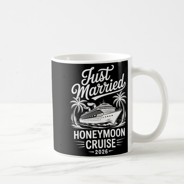 Nygifta Bröllopsresa Kryssning 2026 Tropisk Brud G Kaffemugg (Höger)