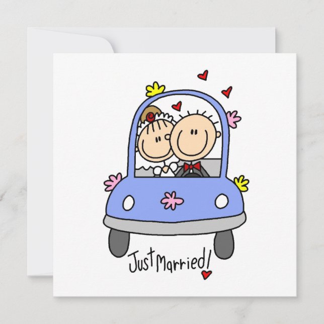 Nygifta Brud och Brudgum T-shirts och presenter Meddelande (Framsida)