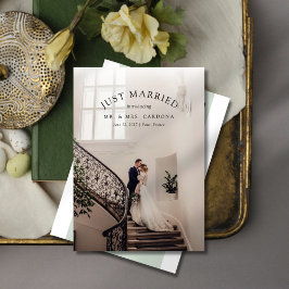 Nygifta Elopement Bröllopsfoto Annonsering Meddelande