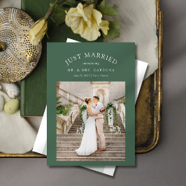 Nygifta Elopement Bröllopsfoto Annonsering Meddelande