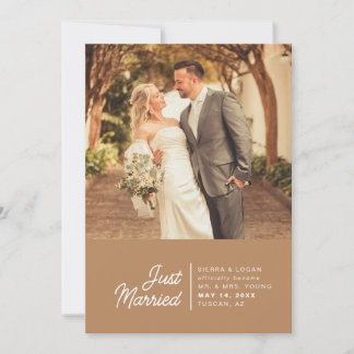 Nygifta Elopement Foto Bröllopsannons