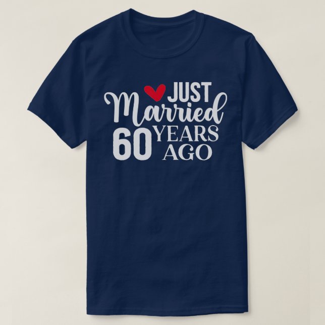 Nygifta för 60 år sedan Matchande 60-års bröllopsj T Shirt (Design framsida)