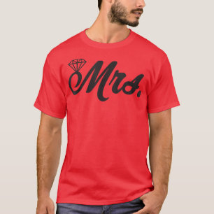Nygifta Fru Hustru Brud Förlovning Smekmånad T Shirt
