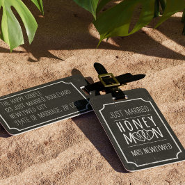 Nygifta Glada Par Honungsmåne Bagage Tag Bagagebricka