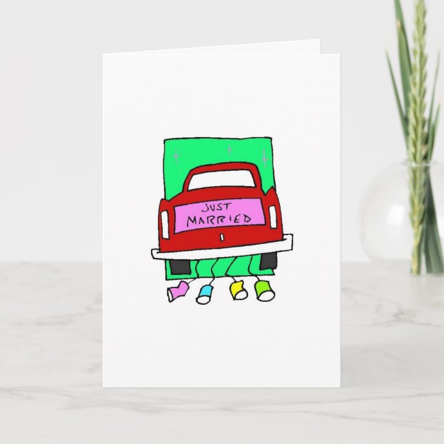 Nygifta Grattis Bröllopskort Kort (Framsida)