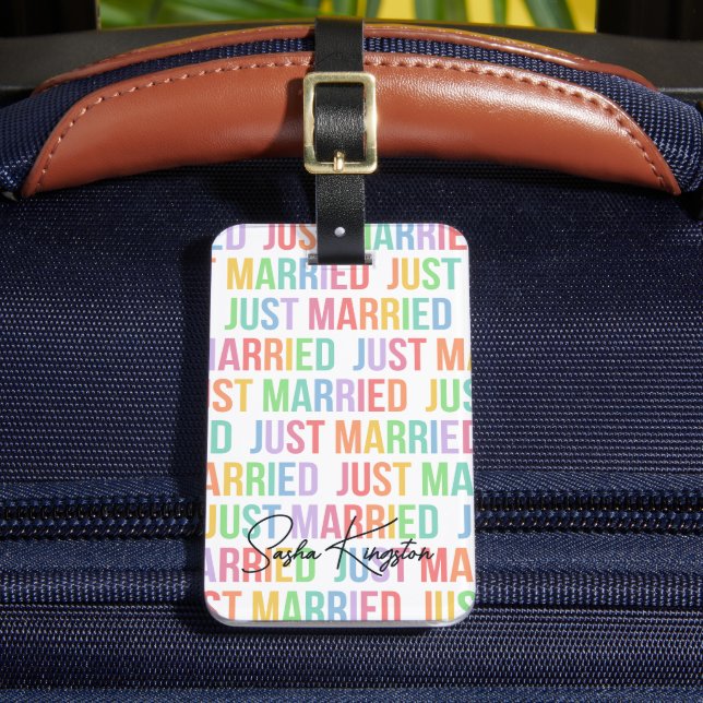 Nygifta HBTQ Modern typografi Bagagebricka (Framsida Insitu 2)