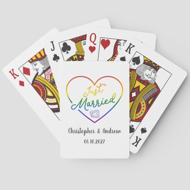 Nygifta III - HBTQ-bröllop Casinokort (Baksidan)