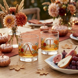 Nygifta Monogram Brud Groom Höst Bröllop