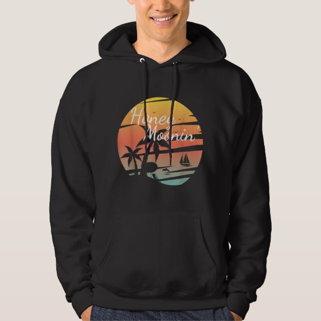Nygifta Par - Nygifta Matchande Smekmånad Hoodie (Framsida)