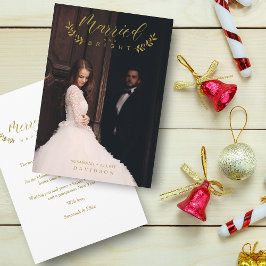 Nygifta Personlig Julkort Gift & Lysande