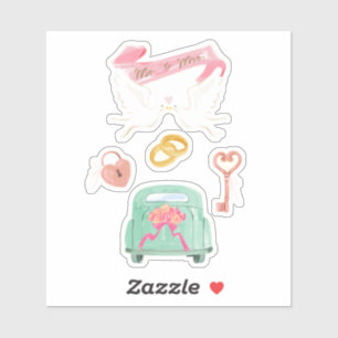 Nygifta Scrapbooking Klistermärke Ark Klistermärken