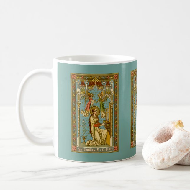 Nygotisk S:ta Cecilia av Rom (BNG 02) Kaffemugg (Med munk)