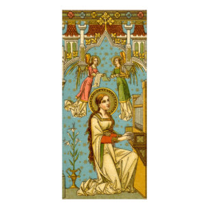 Nygotisk St. Cecilia av Rom (BNG 02) Reklamkort